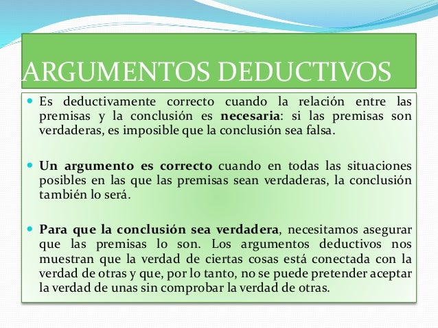 El argumento y la logica