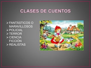 FANTÁSTICOS O
MARAVILLOSOS
POLICIAL
TERROR
CIENCIA
FICCIÓN
REALISTAS
 