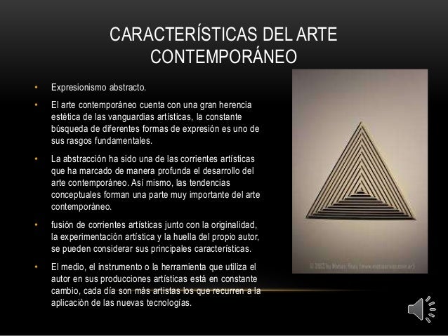 El arte contemporaneo diapositivas
