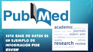Esta base de datos es
un ejemplo de
información PIER
REVIEW

 