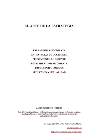 El arte de la estrategia de carlos martin perez | PDF