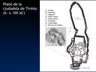 Plano de la  ciudadela de Tirinto (h. s. XIII aC) 