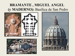 BRAMANTE , MIGUEL ANGEL
(y MADERNO): Basílica de San Pedro
 