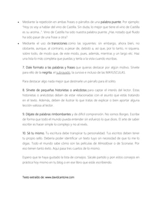 El arte de saber escribir | DOCX