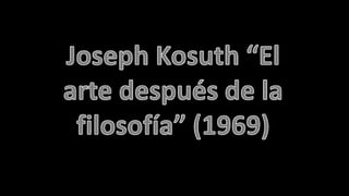 El arte después de la filosofía