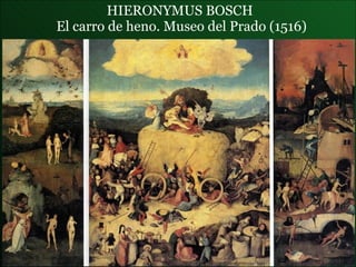 HIERONYMUS BOSCH  El carro de heno . Museo del Prado (1516) 