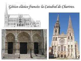 Gótico clásico francés:
la Catedral de Chartres.
 