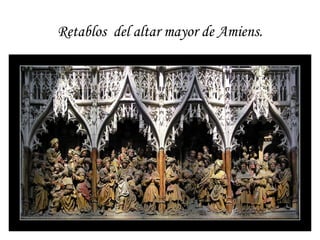 Escultura Gótica europea.
Caballero de la catedral de Bamberg Grupo escultórico del portal de la catedral de Reims
 