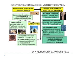 LA ARQUITECTURA: CARACTERÍSTICAS
 