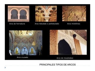 PRINCIPALES TIPOS DE ARCOS
 
