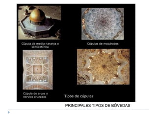 PRINCIPALES TIPOS DE BÓVEDAS
 