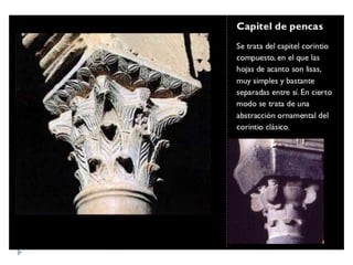PRINCIPALES TIPOS DE CAPITELES
 