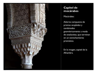 PRINCIPALES TIPOS DE CAPITELES
 