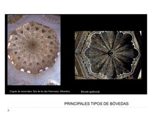 PRINCIPALES TIPOS DE BÓVEDAS
 