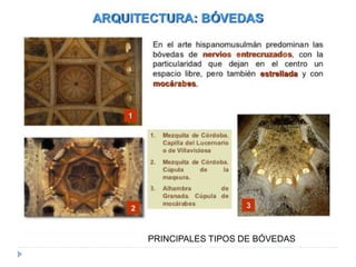 PRINCIPALES TIPOS DE BÓVEDAS
 