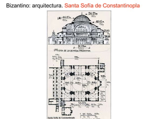 Bizantino: arquitectura. Santa Sofía de Constantinopla
 