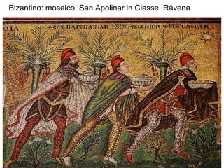 Bizantino: mosaico. San Apolinar in Classe. Rávena
 