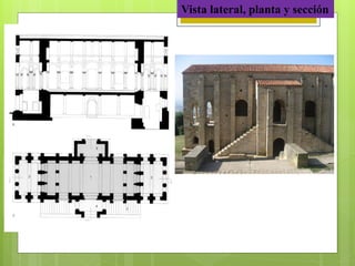 Vista lateral, planta y sección
 