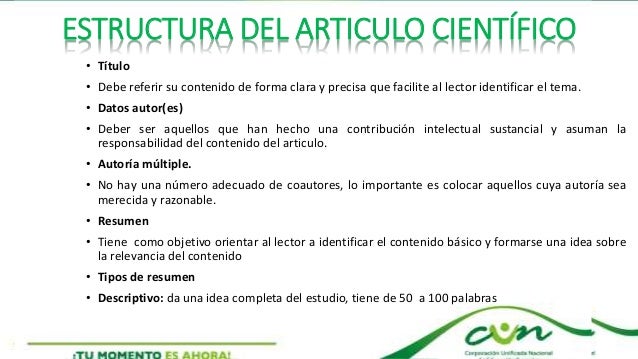 El articulo cientifico
