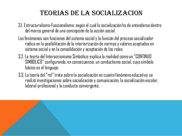 Teoria de la socializacion