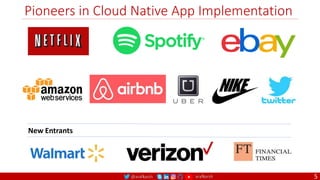 @arafkarsh arafkarsh
Pioneers in Cloud Native App Implementation
5
New Entrants
 