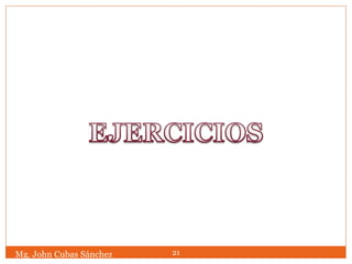 Mg. John Cubas Sánchez 21
 