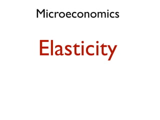 Microeconomics


Elasticity
 