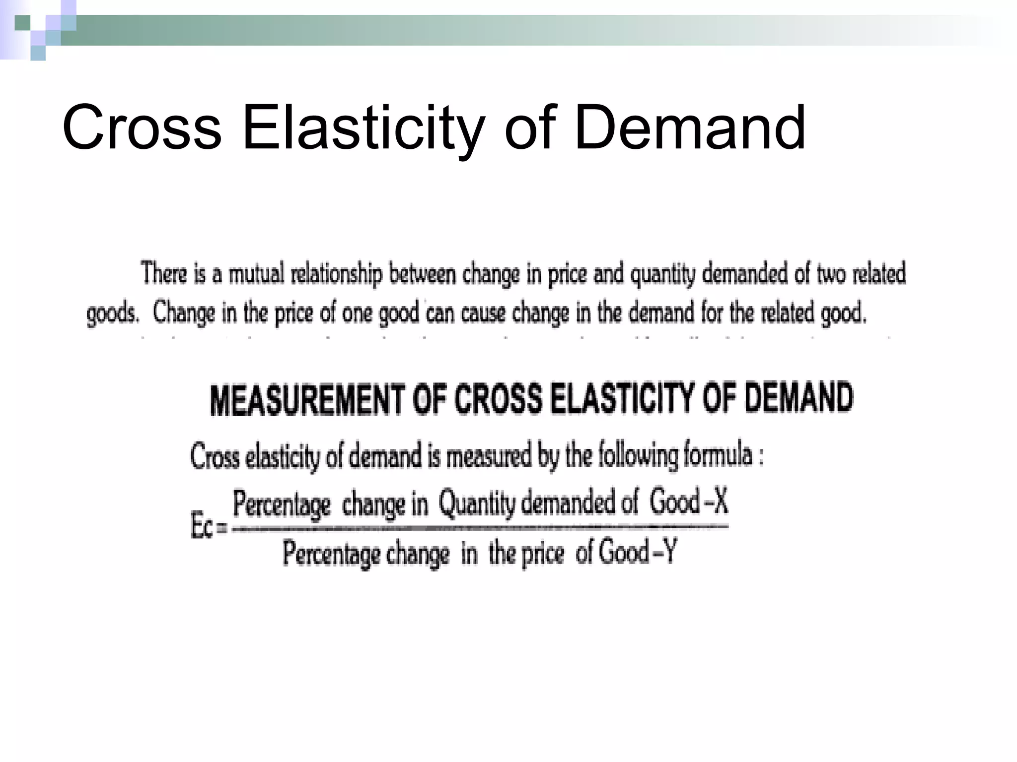 Cross Elasticity of Demand 