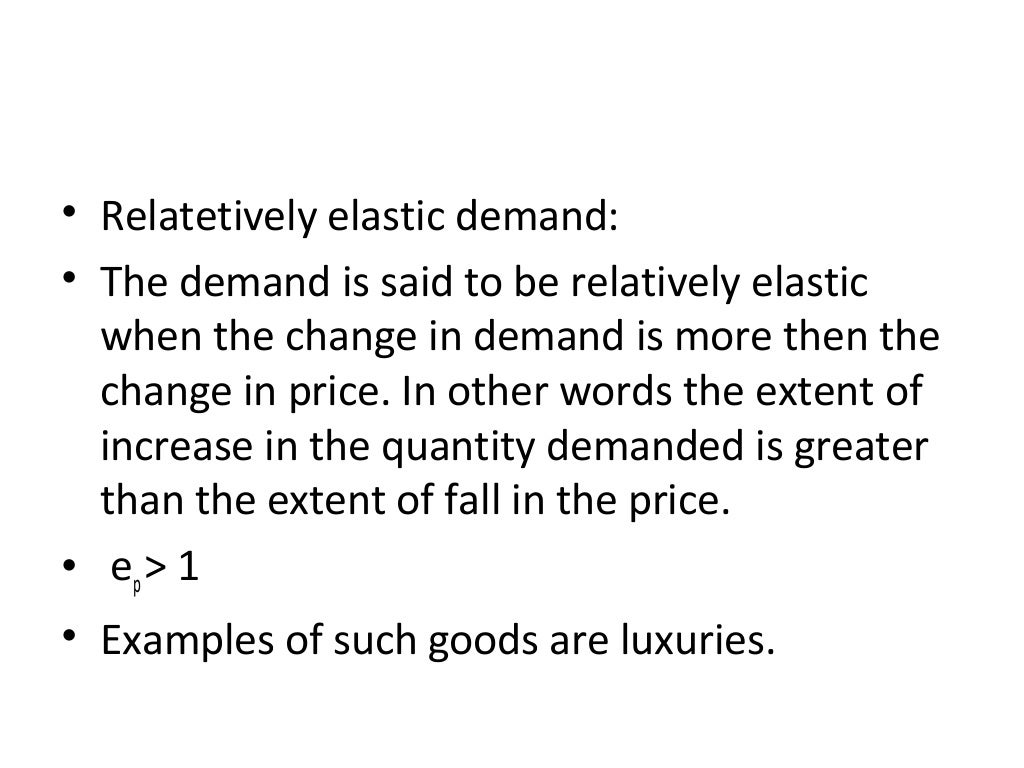 Elasticity of demand