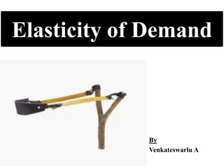 Elasticity of Demand
By
Venkateswarlu A
 
