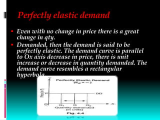 Perfectly elastic demand
 Even with no change in price there is a great
change in qty.
 Demanded, then the demand is sai...
