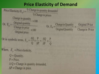 Price Elasticity of Demand
 