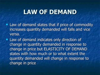 Elasticity Of Demand Sangam Kumar | PPT