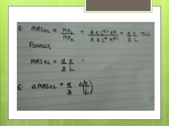 Elasticity Of Substitution