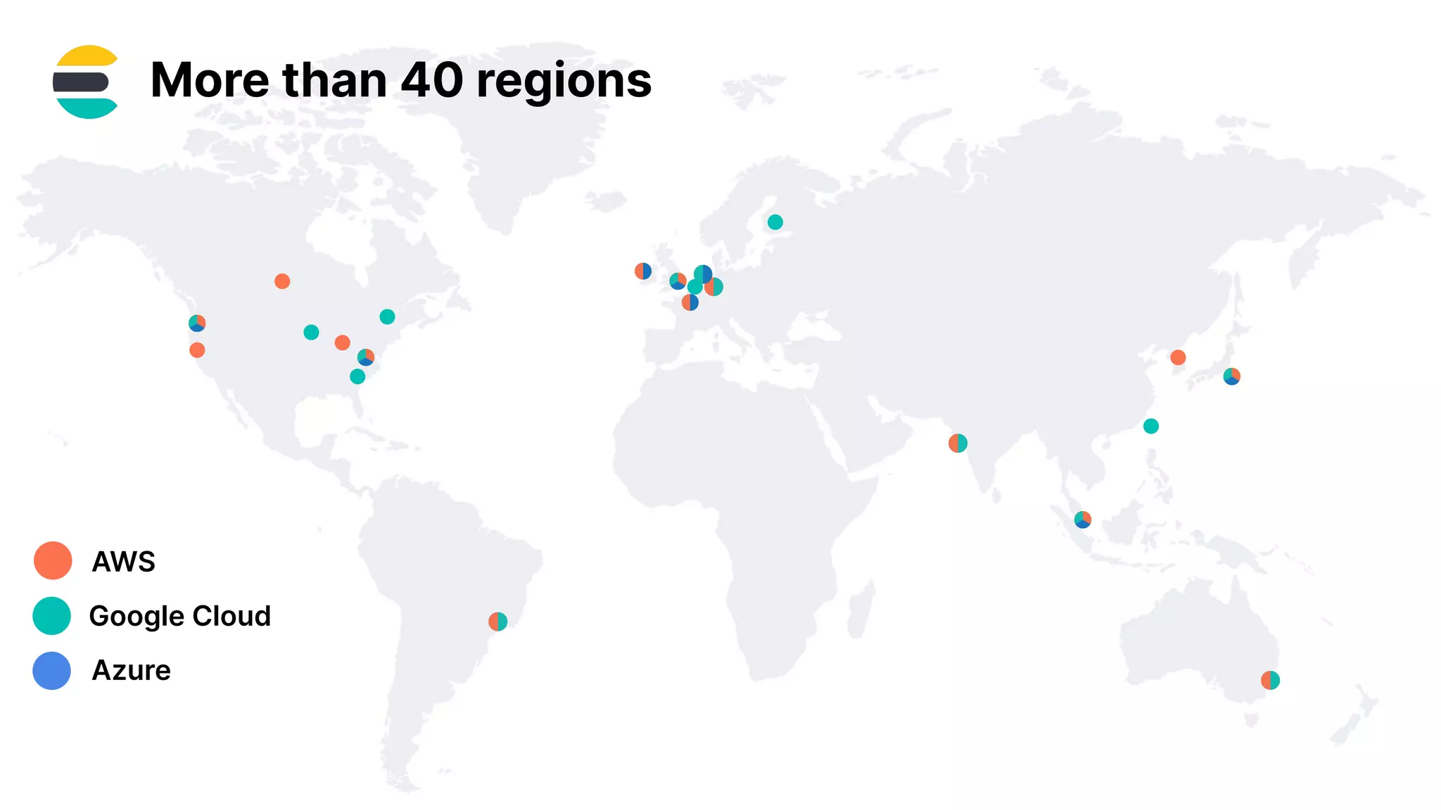 AWS
Google Cloud
Azure
More than 40 regions
 
