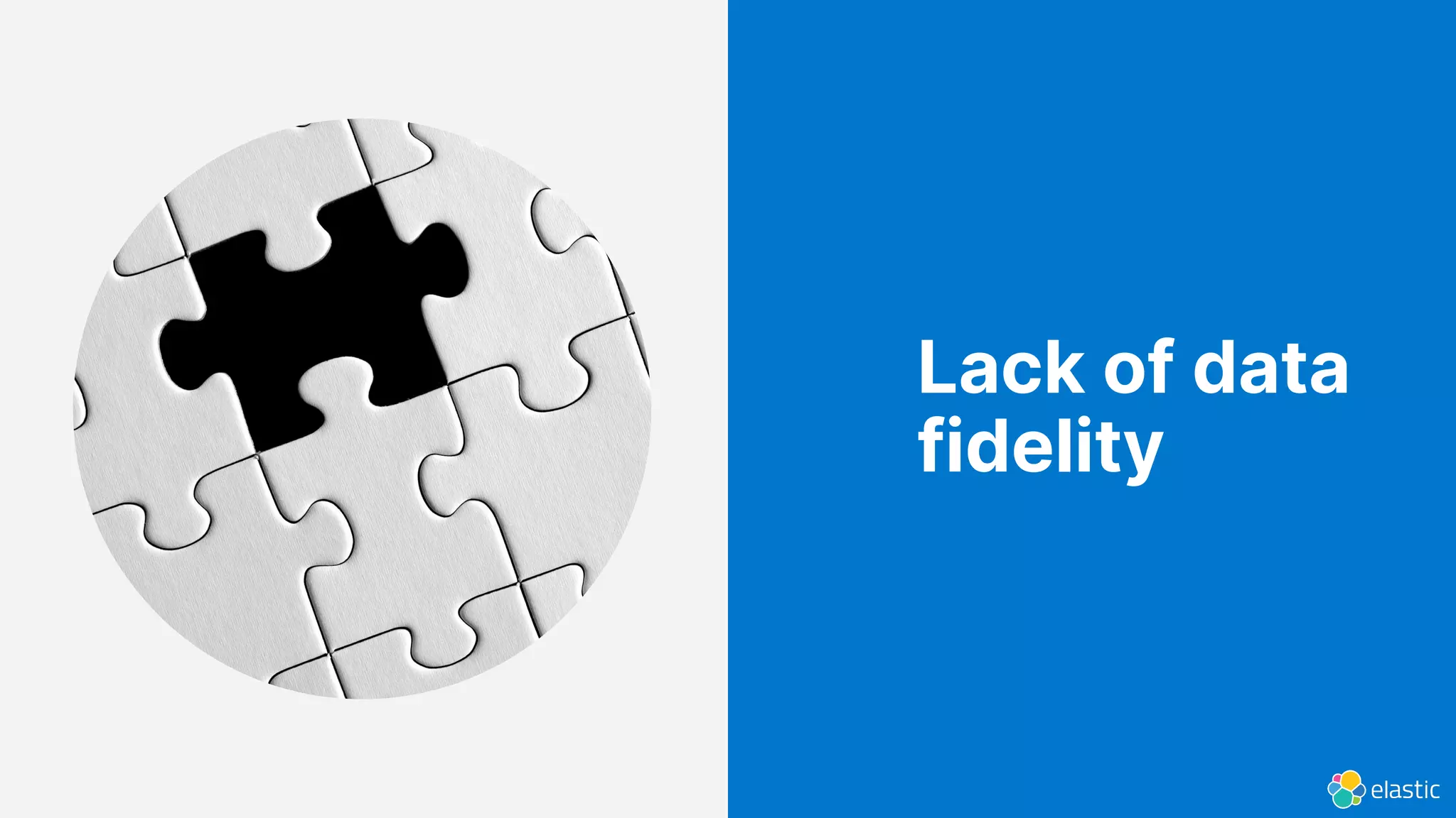 Lack of data
fidelity
 