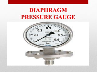 DIAPHRAGM
PRESSURE GAUGE
 