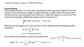Elements of seismic analysis methods - Elastic response spectra | PPTX