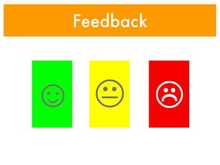 Feedback
☺ ☹!
 