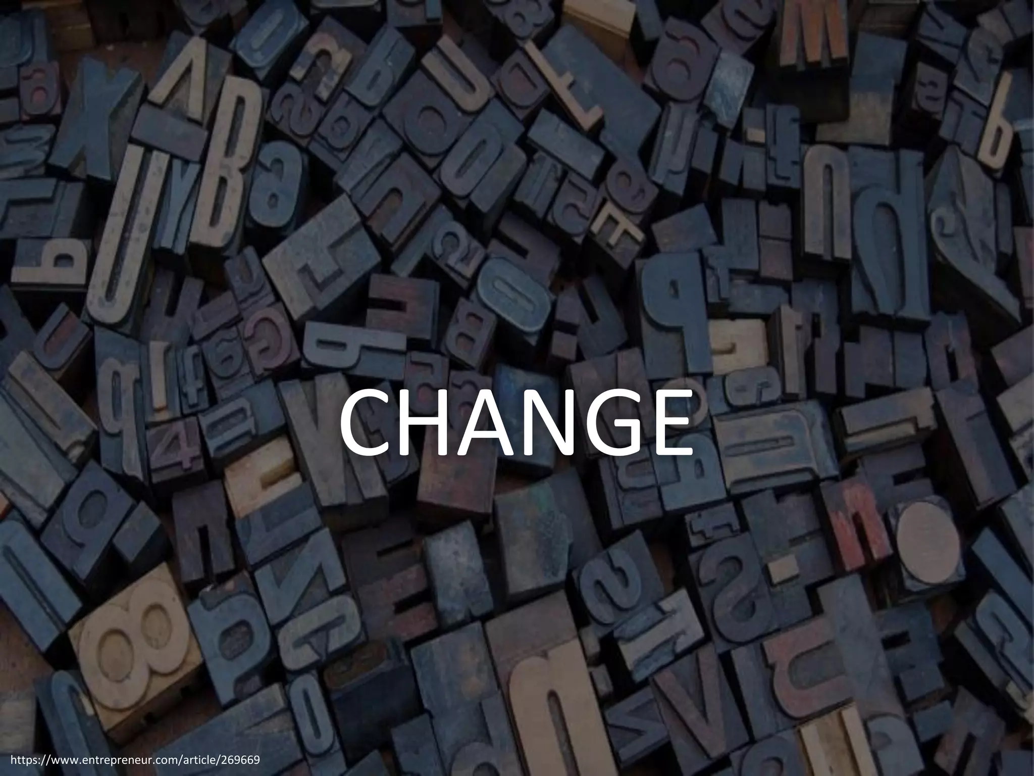 CHANGE
https://www.entrepreneur.com/article/269669
 