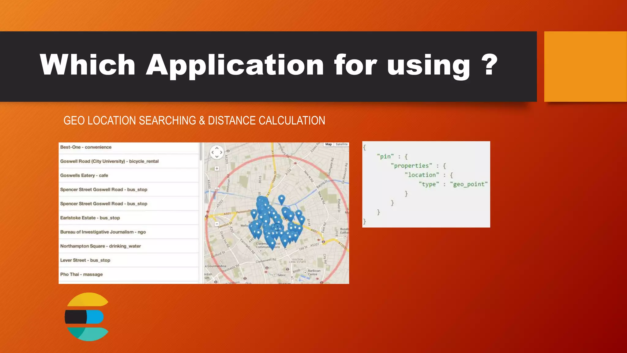 GEO LOCATION SEARCHING & DISTANCE CALCULATION
Which Application for using ?