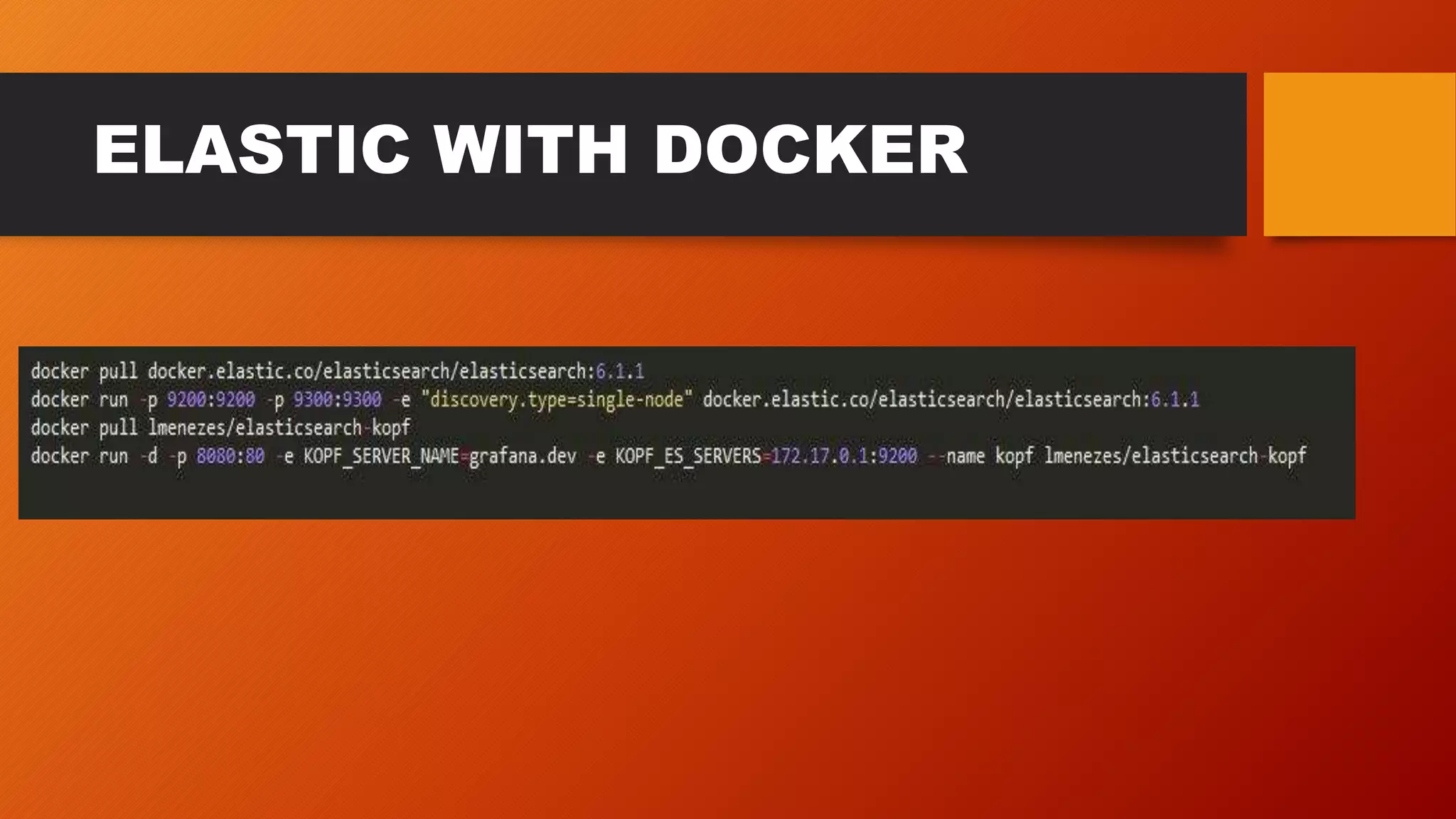 ELASTIC WITH DOCKER