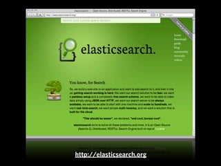 http://elasticsearch.org
 