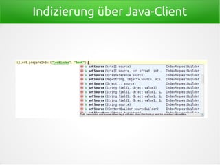 Indizierung über Java-Client
 