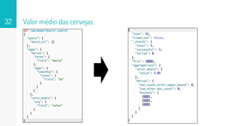 32 Valor médio das cervejas
 