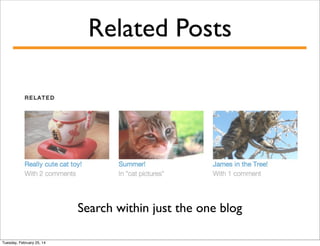 Related Posts

Search within just the one blog
Tuesday, February 25, 14

 