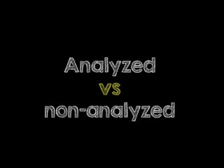 Analyzed
vs
non-analyzed
 