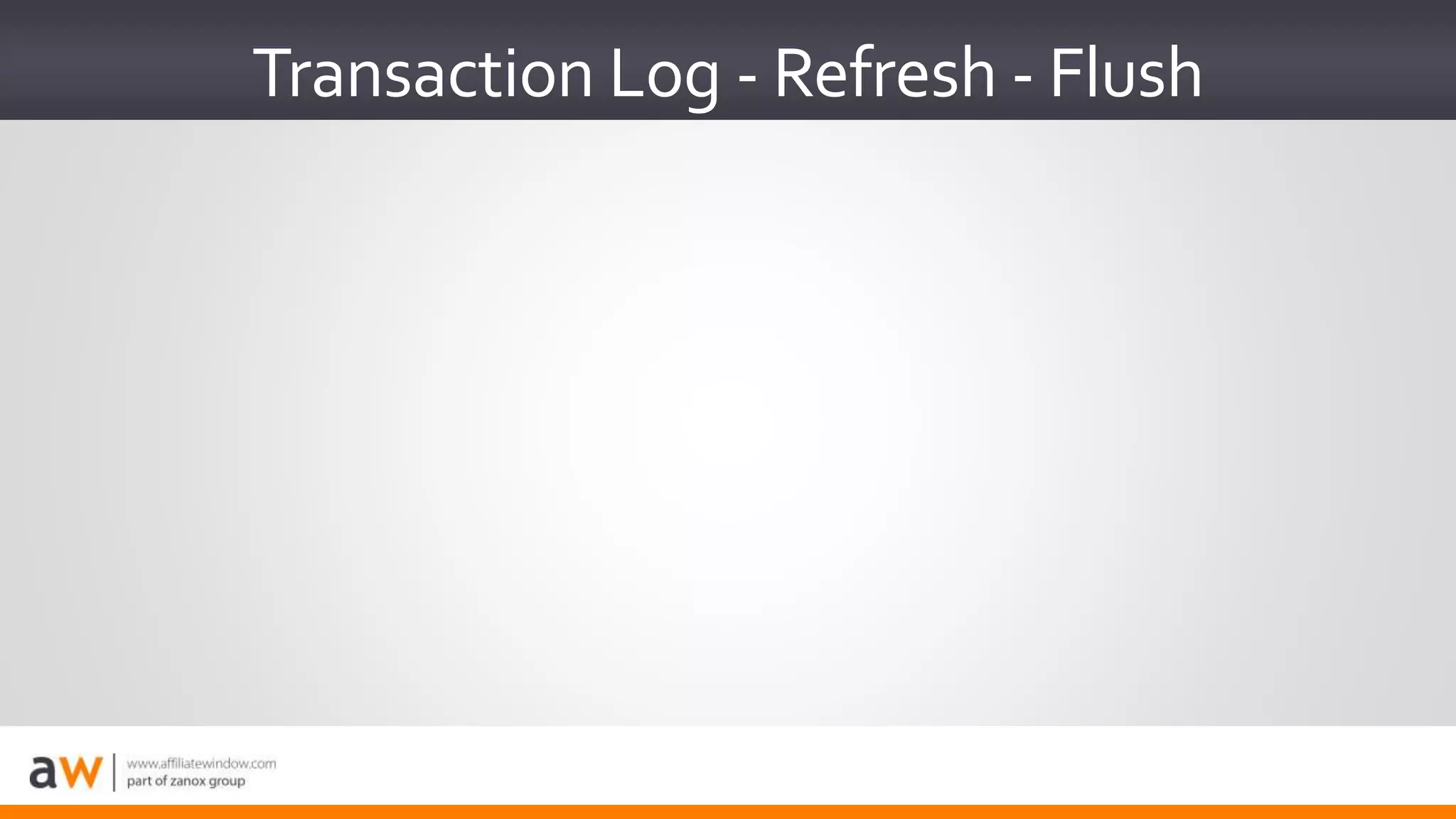 Transaction Log - Refresh - Flush
 
