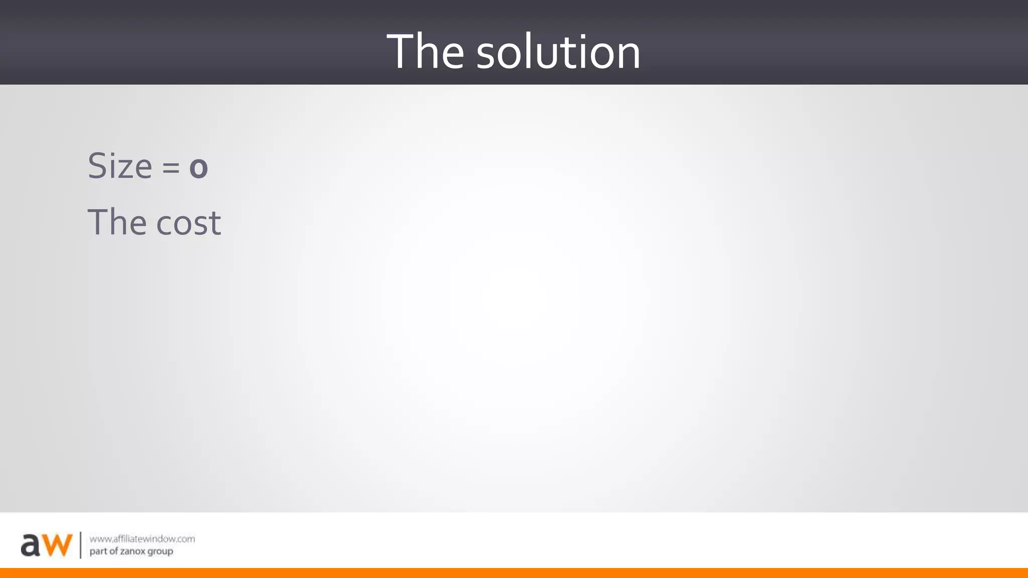 The solution
Size = 0
The cost
 